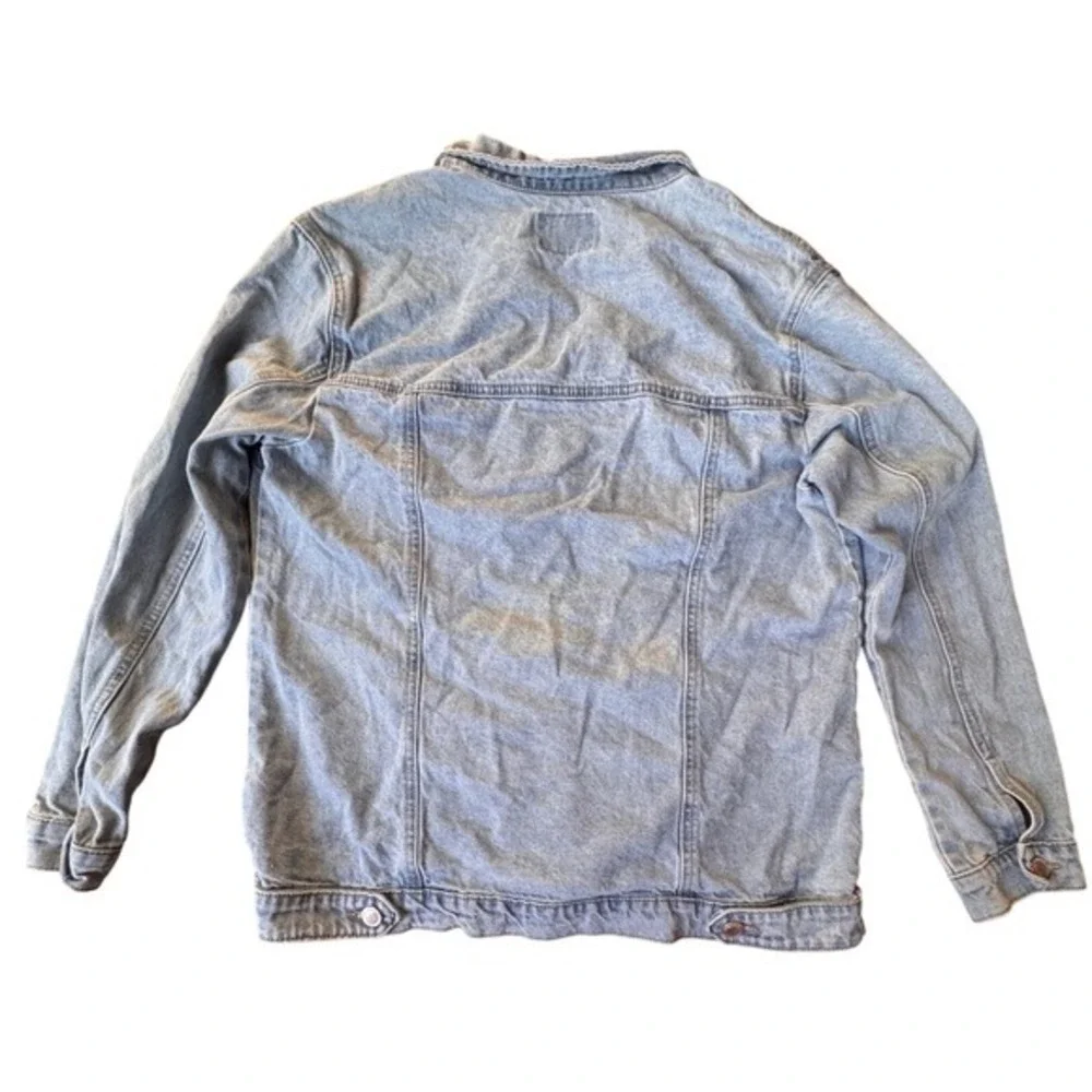 Streetwear Society Denim Jacket Light Wash Button Front Size M‎
